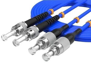 35Meters, FC to ST, Armored Single Mode Duplex Fiber Optic Cables FC-ST Patch Cord Jumper SM SX 114FT Blue 35Meters, FC to ST, Armored Single Mode Duplex Fiber Optic Cables FC-ST Patch Cord Jumper SM SX 114FT Blue