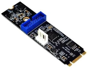 M.2 NGFF NVME to USB 3.0 19Pin Header Convert Card NGFF to 2 Port USB3.0 Expansion Card Transfer Adapter IDE 4PIN Power Supply M.2 NGFF NVME to USB 3.0 19Pin Header Convert Card NGFF to 2 Port USB3.0 Expansion Card Transfer Adapter IDE 4PIN Power Supply