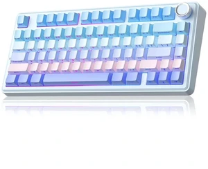 A75 Wireless Mechanical Keyboard, Hot Swappable Gaming Keyboard with RGB Backlit, Multifunction Knob A75 Wireless Mechanical Keyboard, Hot Swappable Gaming Keyboard with RGB Backlit, Multifunction Knob