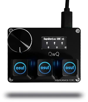 SayoDevice O3C OSU Keyboard Rapid Trigger Hall Switches Magnetic Linear Switches Keyboard with Knob SayoDevice O3C OSU Keyboard Rapid Trigger Hall Switches Magnetic Linear Switches Keyboard with Knob