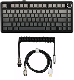 x Aula F75 Gasket Mechanical Keyboard+Puff Black Mechanical Gaming Keyboard Cable x Aula F75 Gasket Mechanical Keyboard+Puff Black Mechanical Gaming Keyboard Cable