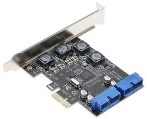 Super Speed PCI Express to Dual 20 Pin USB 3.0 Controller Card PCI-E X1 to 2 Ports USB 3.0 Header With Low Profile Bracket Super Speed PCI Express to Dual 20 Pin USB 3.0 Controller Card PCI-E X1 to 2 Ports USB 3.0 Header With Low Profile Bracket
