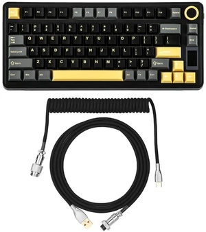 X Aula EA75 MAX Wireless Gaming Keyboard with Screen & Knob+Mix 1.8m Coiled Keyboard Cable, USB C to USB A TPU Cable for Mechanical Gaming Keyboard X Aula EA75 MAX Wireless Gaming Keyboard with Screen & Knob+Mix 1.8m Coiled Keyboard Cable, USB C to USB A TPU Cable for Mechanical Gaming Keyboard