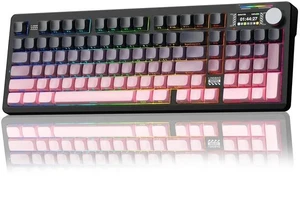 LINGBAO K98 PRO Mechanical Keyboard Wireless, with Screen & Knob,RGB Gaming Keyboard, Tri-Mode BT5.0 LINGBAO K98 PRO Mechanical Keyboard Wireless, with Screen & Knob,RGB Gaming Keyboard, Tri-Mode BT5.0