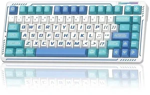LINGBAO K75 Wireless Mechanical Keyboard, 75% Anime Gaming Keyboard with 10000mAh Battery, Hot-Swapp LINGBAO K75 Wireless Mechanical Keyboard, 75% Anime Gaming Keyboard with 10000mAh Battery, Hot-Swapp