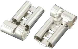 50 PCS 4.8 Series Bend Buttons 4.8 * 0.5MM 187 Female Terminals Tinned 50 PCS 4.8 Series Bend Buttons 4.8 * 0.5MM 187 Female Terminals Tinned