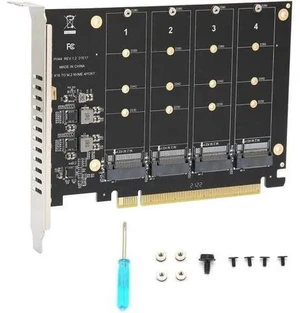 M.2 PCIE Adapter Card, 4 Port M.2 NVMe SSD to PCIE X16 M Key Hard Drive Converter Reader Expansion Card PC Internal Expansion Card Pcie Nvme Adapter (ph44) M.2 PCIE Adapter Card, 4 Port M.2 NVMe SSD to PCIE X16 M Key Hard Drive Converter Reader Expansion Card PC Internal Expansion Card Pcie Nvme Adapter (ph44)