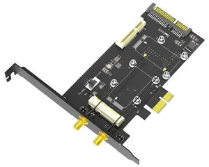 2 in 1 Combo Mini PCIE to PCI-E 1X Adapter and to SATA3 Adapter with SIM Card Slot for WiFi/3G/4G// SSD 2 in 1 Combo Mini PCIE to PCI-E 1X Adapter and to SATA3 Adapter with SIM Card Slot for WiFi/3G/4G// SSD