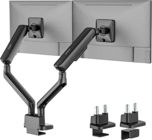 monTEK Dual Monitor Arm, Mechanical Spring Monitor Arm for 17-35" Screens, Adjustable Monitor Desk Mount Each Holds up to 24.2 lbs with C Clamp/Grommet Desk Mount, VESA 75/100mm, MA1011BK-D monTEK Dual Monitor Arm, Mechanical Spring Monitor Arm for 17-35" Screens, Adjustable Monitor Desk Mount Each Holds up to 24.2 lbs with C Clamp/Grommet Desk Mount, VESA 75/100mm, MA1011BK-D