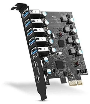 PCI-E to USB 3.0 7-Port(2X USB-C - 5X USB-A) Expansion Card,PCI Express USB Add in Card, Internal USB3 Hub Converter for Desktop PC Host Card Support Windows 10/8/7/XP and MAC OS 10.8.2 Above PCI-E to USB 3.0 7-Port(2X USB-C - 5X USB-A) Expansion Card,PCI Express USB Add in Card, Internal USB3 Hub Converter for Desktop PC Host Card Support Windows 10/8/7/XP and MAC OS 10.8.2 Above