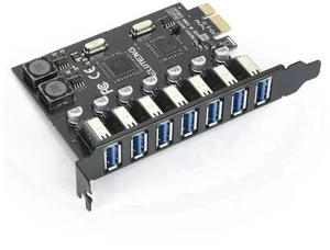 PCIE USB 3.0 Card 7 Ports PCI Expree to USB Expansion Card Super Speed 5Gbps PCI-e USB3 Hub Controller Adapter for Windows 11/10/8/7/XP/Vista PCIE USB 3.0 Card 7 Ports PCI Expree to USB Expansion Card Super Speed 5Gbps PCI-e USB3 Hub Controller Adapter for Windows 11/10/8/7/XP/Vista