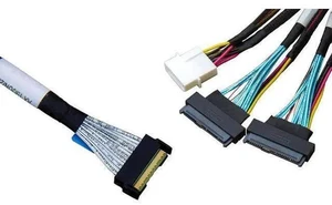 MCIO x8 to 2*U.2 NVMe Adapter,SFF-TA-1016 74Pin to 2*SFF-8639 68Pin Cable with Power,PCIe 4.0 Mini Cooledge IO Cable 80CM MCIO x8 to 2*U.2 NVMe Adapter,SFF-TA-1016 74Pin to 2*SFF-8639 68Pin Cable with Power,PCIe 4.0 Mini Cooledge IO Cable 80CM