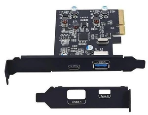 FOR PCI-E PCI Express to USB 3.1 Gen2 10Gbps Hub Type A and Type C 2-Port PCIe Expansion Adapter Card For WIN 7/8/8.1/10 FOR PCI-E PCI Express to USB 3.1 Gen2 10Gbps Hub Type A and Type C 2-Port PCIe Expansion Adapter Card For WIN 7/8/8.1/10