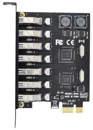 PCI-E to 7 Ports USB 3.0 HUB PCI Express Expansion Card Adapter 5Gbps for Motherboard PCI-E to 7 Ports USB 3.0 HUB PCI Express Expansion Card Adapter 5Gbps for Motherboard