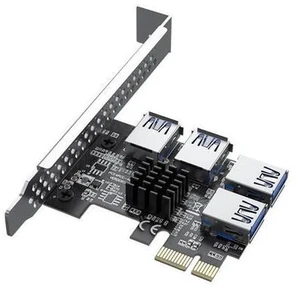 PCI-e to 4 Ports USB 3.0 Adapter PCIe 1 to 4 PCI Express Riser Card PCI-E 1X 4X 6X 8X 16X Slots to External 4 PCI-e slot Adapter PCIe Port Multiplier Card for Bitcoin Miner PCI-e to 4 Ports USB 3.0 Adapter PCIe 1 to 4 PCI Express Riser Card PCI-E 1X 4X 6X 8X 16X Slots to External 4 PCI-e slot Adapter PCIe Port Multiplier Card for Bitcoin Miner