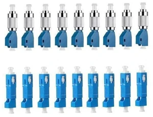 9Pcs Singlemode FC Male to LC Female Adapter & 9Pcs SC/UPC Male to LC/UPC Female Adapter Fiber Optic Connector, FTTH Adaptor Convertor for Visual Fault Locator 9/125um Optical Adapter for VFL 9Pcs Singlemode FC Male to LC Female Adapter & 9Pcs SC/UPC Male to LC/UPC Female Adapter Fiber Optic Connector, FTTH Adaptor Convertor for Visual Fault Locator 9/125um Optical Adapter for VFL