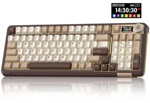 A99 Pro Mechanical Keyboard with LCD Screen & Metal Knob, Wireless Gaming Keyboard with BT5.0/2.4GHz A99 Pro Mechanical Keyboard with LCD Screen & Metal Knob, Wireless Gaming Keyboard with BT5.0/2.4GHz