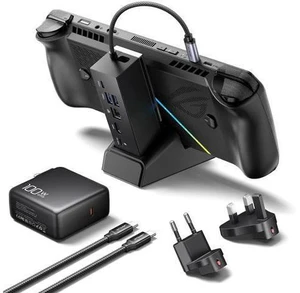 Docking Station & 100W Charger for ROG Xbox Ally X (2025)/ROG Ally X/Steam Deck/Legion Go, 6-in-1 Dock with HDMI 4K@120Hz, Gigabit Ethernet, Dual USB A & USB C 3.2 Gen 1, 100W Charging - HB0609 Docking Station & 100W Charger for ROG Xbox Ally X (2025)/ROG Ally X/Steam Deck/Legion Go, 6-in-1 Dock with HDMI 4K@120Hz, Gigabit Ethernet, Dual USB A & USB C 3.2 Gen 1, 100W Charging - HB0609