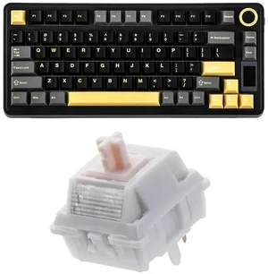 X Aula EA75 MAX Wireless Gaming Keyboard with Screen & Knob+Cream Marble 47gf Gaming Keyboard Switches X Aula EA75 MAX Wireless Gaming Keyboard with Screen & Knob+Cream Marble 47gf Gaming Keyboard Switches