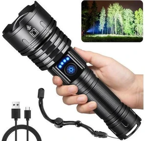 Flashlights High Lumens Rechargeable, 990000LM Super Bright Flashlight, Adjustable Tactical Flashlight, 5Mode Flash Light High Powered, Waterproof LED Flashlight for Camping, Hiking, Home, Emergencies Flashlights High Lumens Rechargeable, 990000LM Super Bright Flashlight, Adjustable Tactical Flashlight, 5Mode Flash Light High Powered, Waterproof LED Flashlight for Camping, Hiking, Home, Emergencies