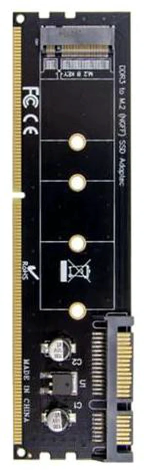 DDR3 Memory Slot M.2 SSD to SATA Expansion Board DDR3 to M.2 NGFF SSD Adapter for Laptop PC DDR3 Memory Slot M.2 SSD to SATA Expansion Board DDR3 to M.2 NGFF SSD Adapter for Laptop PC