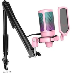 Streaming Gaming USB Microphone Kit, PC Condenser RGB Mic on PS4/PS5, Plug and Play for Music Recording, Online Game, Discord, Twitch, with Pop Filter, Shock Mount-A6T Pink Streaming Gaming USB Microphone Kit, PC Condenser RGB Mic on PS4/PS5, Plug and Play for Music Recording, Online Game, Discord, Twitch, with Pop Filter, Shock Mount-A6T Pink