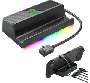 Steam Deck Dock with LED Light, 5-in-1 Steam Dock with Gigabit Ethernet, HD 2.0, 2 USB-A, 100W Full Speed Charging Port, Docking Station for Steam Deck Accessories Steam Deck Dock with LED Light, 5-in-1 Steam Dock with Gigabit Ethernet, HD 2.0, 2 USB-A, 100W Full Speed Charging Port, Docking Station for Steam Deck Accessories