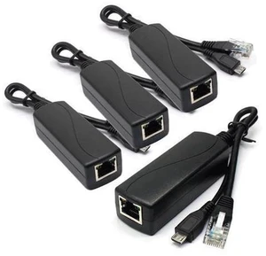 ANVISION 4-Pack Active 5V 2.4A PoE Splitter Adapter IEEE 802.3af Compliant Micro USB 48V to 5V/2.4A, for Tablets, Dropcam or Raspberry Pi, IPC, IP Camera and More ANVISION 4-Pack Active 5V 2.4A PoE Splitter Adapter IEEE 802.3af Compliant Micro USB 48V to 5V/2.4A, for Tablets, Dropcam or Raspberry Pi, IPC, IP Camera and More