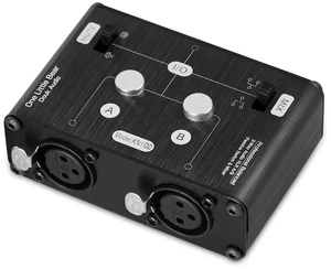 2 Way XLR Balanced Stereo Audio Switcher Passive A/B Mini Switch Box Mixer Sound Splitter (KN102, 2-IN-1-OUT) 2 Way XLR Balanced Stereo Audio Switcher Passive A/B Mini Switch Box Mixer Sound Splitter (KN102, 2-IN-1-OUT)