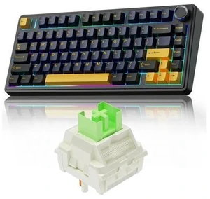 AULA F75 Wireless Mechanical Keyboard, Gasket Hot Swappable Custom Keyboard + LEOBOG Reaper Switches AULA F75 Wireless Mechanical Keyboard, Gasket Hot Swappable Custom Keyboard + LEOBOG Reaper Switches