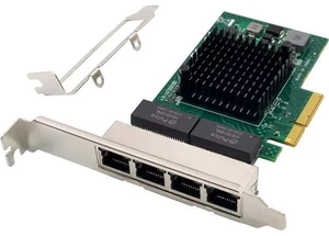 Quad-Port PCIe Gigabit Ethernet Server Adapter with NetXtreme? BCM5719 Chipset PCI Express 1000M Network LAN Card for Windows Server Linux Ubuntu VMware (BCM5719-4P) Quad-Port PCIe Gigabit Ethernet Server Adapter with NetXtreme? BCM5719 Chipset PCI Express 1000M Network LAN Card for Windows Server Linux Ubuntu VMware (BCM5719-4P)
