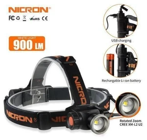 NICRON Rechargeable Headlamp H30F 9W Super High Brightness Focus LED Zoomable rechargeable 18 650 Flashlight Light Portable Waterproof IPX8 900LM Headlamp USB Torch Lantern H30F NICRON Rechargeable Headlamp H30F 9W Super High Brightness Focus LED Zoomable rechargeable 18 650 Flashlight Light Portable Waterproof IPX8 900LM Headlamp USB Torch Lantern H30F