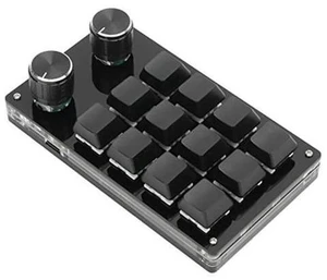 Cuifati One Handed Macro Mechanical Keyboard, 12 Key Mini Programmable Micro Keyboard, Fully Programmable Keys and 2 Knob, for, for Vista, for, for Macos(Full Black) Cuifati One Handed Macro Mechanical Keyboard, 12 Key Mini Programmable Micro Keyboard, Fully Programmable Keys and 2 Knob, for, for Vista, for, for Macos(Full Black)