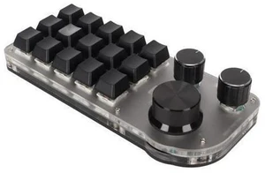 Goshyda One Handed Macro Mechanical Keyboard, Mini 15 Keys 3 Knob Small Programmable Macropad Wired Mechanical Keyboard, DIY Programmable Keyboard Goshyda One Handed Macro Mechanical Keyboard, Mini 15 Keys 3 Knob Small Programmable Macropad Wired Mechanical Keyboard, DIY Programmable Keyboard