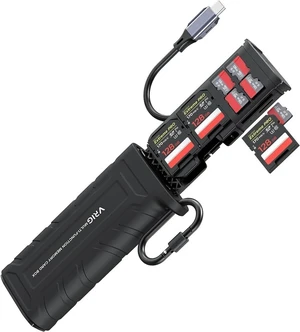 VRIG High-Speed SD Card Reader USB 3.1 Type-C SD/TF Card Carrying Case Holder for Cameras Smartphones Drones Action Cameras VRIG High-Speed SD Card Reader USB 3.1 Type-C SD/TF Card Carrying Case Holder for Cameras Smartphones Drones Action Cameras
