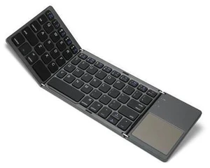 Folding Bluetooth Keyboard, Pocket Size Portable Wireless Keyboard with Sensitive Touchpad, Rechargeable Full Size Ultra Slim Foldable Travel Keyboard for IOS for Android Windows Folding Bluetooth Keyboard, Pocket Size Portable Wireless Keyboard with Sensitive Touchpad, Rechargeable Full Size Ultra Slim Foldable Travel Keyboard for IOS for Android Windows