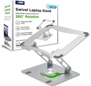 Swivel Laptop Stand for Desk Adjustable Computer iPad Stand for Desk w/ 360 Rotation Portable Laptop Holder for Home Office Ergonomic Supplies Swivel Laptop Stand for Desk Adjustable Computer iPad Stand for Desk w/ 360 Rotation Portable Laptop Holder for Home Office Ergonomic Supplies