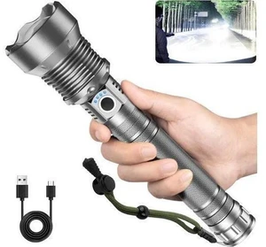 Rechargeable LED Flashlights High Lumens, 990,000 Lumen Brightest Flashlight with 5 Modes and Waterproof, Long Lasting Powerful Handheld Bright Flashlight for Emergencies Camping Rechargeable LED Flashlights High Lumens, 990,000 Lumen Brightest Flashlight with 5 Modes and Waterproof, Long Lasting Powerful Handheld Bright Flashlight for Emergencies Camping