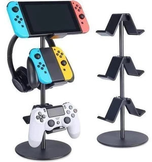 KELJUN Controller Stand 3 Tier,Headphone Holder, Multi Adjustable Game Controller Headset Hanger for All Universal Gaming PC Accessories, Xbox PS4 PS5 Nintendo Switch(Smart Black) KELJUN Controller Stand 3 Tier,Headphone Holder, Multi Adjustable Game Controller Headset Hanger for All Universal Gaming PC Accessories, Xbox PS4 PS5 Nintendo Switch(Smart Black)