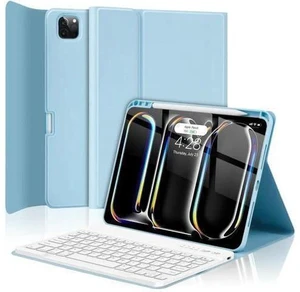 TQQ for iPad Pro 11-inch (M4) 2024 Case with Keyboard, Keyboard Case for iPad Pro 11-inch (M4), Detachable - Pencil Holder - Flip Stand Cover - Case for iPad Pro 11-inch (M4) (Blue) TQQ for iPad Pro 11-inch (M4) 2024 Case with Keyboard, Keyboard Case for iPad Pro 11-inch (M4), Detachable - Pencil Holder - Flip Stand Cover - Case for iPad Pro 11-inch (M4) (Blue)