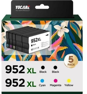 952XL 952 XL High-Yield Ink Cartridges, 5-Pack, Replacement 952 952 XL Ink Cartridges Combo Pack (2BK/1C/1M/1Y), Upgraded Chip, for OfficeJet Pro 8710 8720 7720 7740 8210 8702 8715 8725 Printer 952XL 952 XL High-Yield Ink Cartridges, 5-Pack, Replacement 952 952 XL Ink Cartridges Combo Pack (2BK/1C/1M/1Y), Upgraded Chip, for OfficeJet Pro 8710 8720 7720 7740 8210 8702 8715 8725 Printer