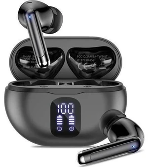 Bluetooth Headphones True Wireless Earbuds 50H Playback LED Power Display Earphones with Charging Case IPX7 Waterproof in-Ear Ear Buds with Mic for Smart Phone Computer Sports Blac Bluetooth Headphones True Wireless Earbuds 50H Playback LED Power Display Earphones with Charging Case IPX7 Waterproof in-Ear Ear Buds with Mic for Smart Phone Computer Sports Blac