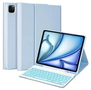 MMK iPad Air 13 inch (M2) 2024 & iPad Pro 12.9 Case with Keyboard, Keyboard case for iPad Pro 12.9 inch 6th 5th & iPad Air 13 inch, Backlit Bluetooth Wireless Keyboard, with Pencil Holder - Blue MMK iPad Air 13 inch (M2) 2024 & iPad Pro 12.9 Case with Keyboard, Keyboard case for iPad Pro 12.9 inch 6th 5th & iPad Air 13 inch, Backlit Bluetooth Wireless Keyboard, with Pencil Holder - Blue