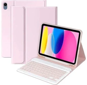 MMK iPad 10th Generation Case with Keyboard 10.9" 2022, iPad Keyboard10th Generation Case for (A2757/A2777/A2696), iPad Case with Detachable Bluetooth Keyboard & Pencil Holder (Pink) MMK iPad 10th Generation Case with Keyboard 10.9" 2022, iPad Keyboard10th Generation Case for (A2757/A2777/A2696), iPad Case with Detachable Bluetooth Keyboard & Pencil Holder (Pink)