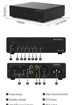 SU-2 Decoder High Resolution ES9039Q2M 4 op-amp Chips OPA1612A THD+N 0.00006% SINAD 123.5dB DAC SU-2 Decoder High Resolution ES9039Q2M 4 op-amp Chips OPA1612A THD+N 0.00006% SINAD 123.5dB DAC