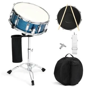 14 x 5.5 inches Snare Drum Set, Marching Snare Drum Kit for Students Beginners, Comes with Stand Sticks, Key, Bag, Mute Pad and Adjustable Straps (Blue) 14 x 5.5 inches Snare Drum Set, Marching Snare Drum Kit for Students Beginners, Comes with Stand Sticks, Key, Bag, Mute Pad and Adjustable Straps (Blue)