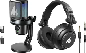 Wireless Gaming Microphone DM40 Pro + MH601 Professional Studio Monitor Headphones Wireless Gaming Microphone DM40 Pro + MH601 Professional Studio Monitor Headphones