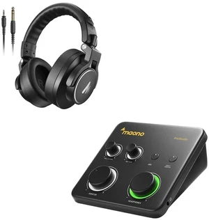 USB Audio Interface PS22 Lite Black + Studio Monitor Mixing DJ Headphones MH700 USB Audio Interface PS22 Lite Black + Studio Monitor Mixing DJ Headphones MH700