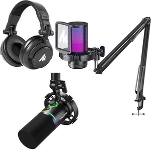 Gaming Microphone with Headphone, Noise Cancellation mic with Mute, Gain, Monitoring for Streaming, Gaming Microphone with Headphone, Noise Cancellation mic with Mute, Gain, Monitoring for Streaming,