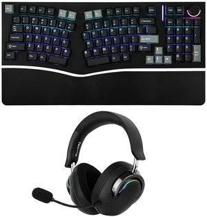 Feker Alice98 Ergonomic 98 Keys Custom Mechanical Keyboard with Aula A700 Gaming Headset Feker Alice98 Ergonomic 98 Keys Custom Mechanical Keyboard with Aula A700 Gaming Headset